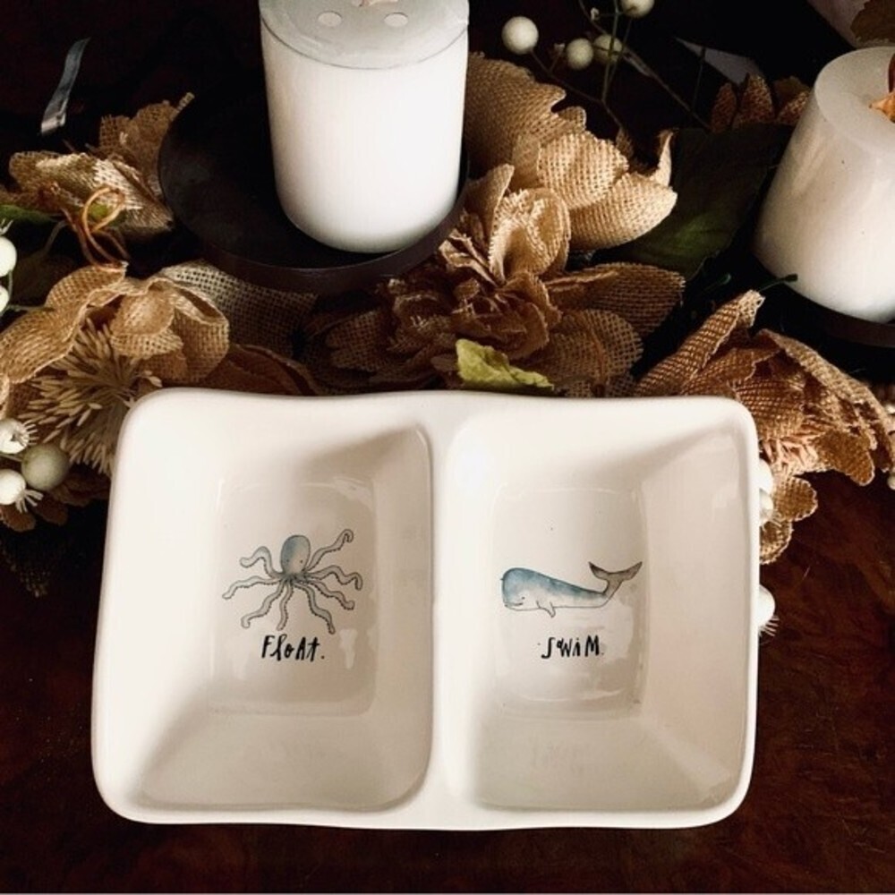Rae‎ Dunn Ocean Whale & Octopus Double Tray